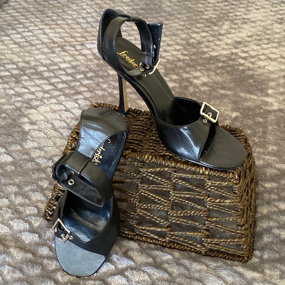 Black Leather Heels